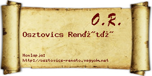 Osztovics Renátó névjegykártya